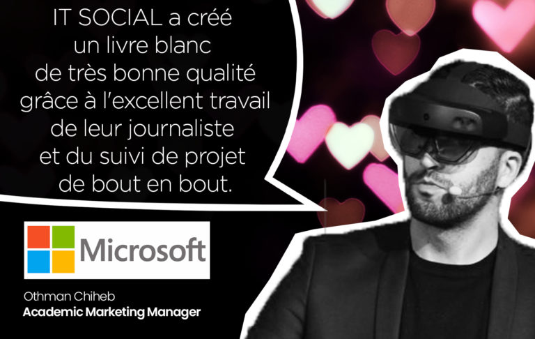 IT SOCIAL a créé un livre blanc de très bonne qualité grâce à l’excellent travail de leur journaliste et du suivi de projet de bout en bout